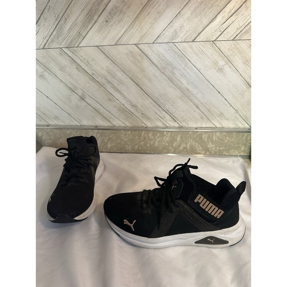 Puma Other - PUMA Wired Unisex Kids Athletic Sneaker Black Lace-Up Mesh Low Top US 8